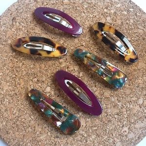 Oval & Triangle Flip Clip Bobby Pin Bundle (6 pcs)